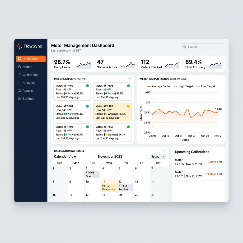 MeterSmart platform dashboard — real-time metering system monitoring
